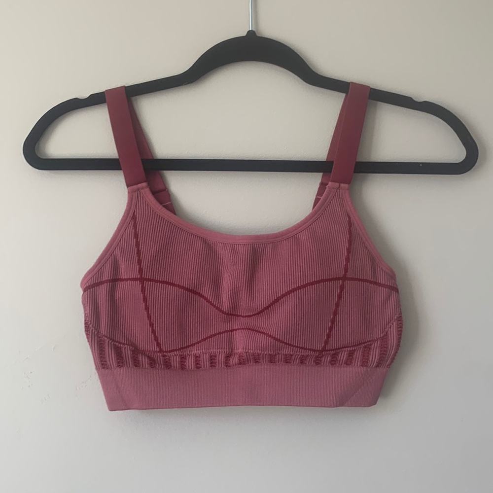 Fabletics pink padded sports bra (part of matching set)